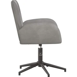 vidaXL Draaiende Bureaustoelen 2 st 54 x 55 x 90 cm Lichtgrijs fluweel