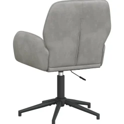 vidaXL Draaiende Bureaustoelen 2 st 54 x 55 x 90 cm Lichtgrijs fluweel