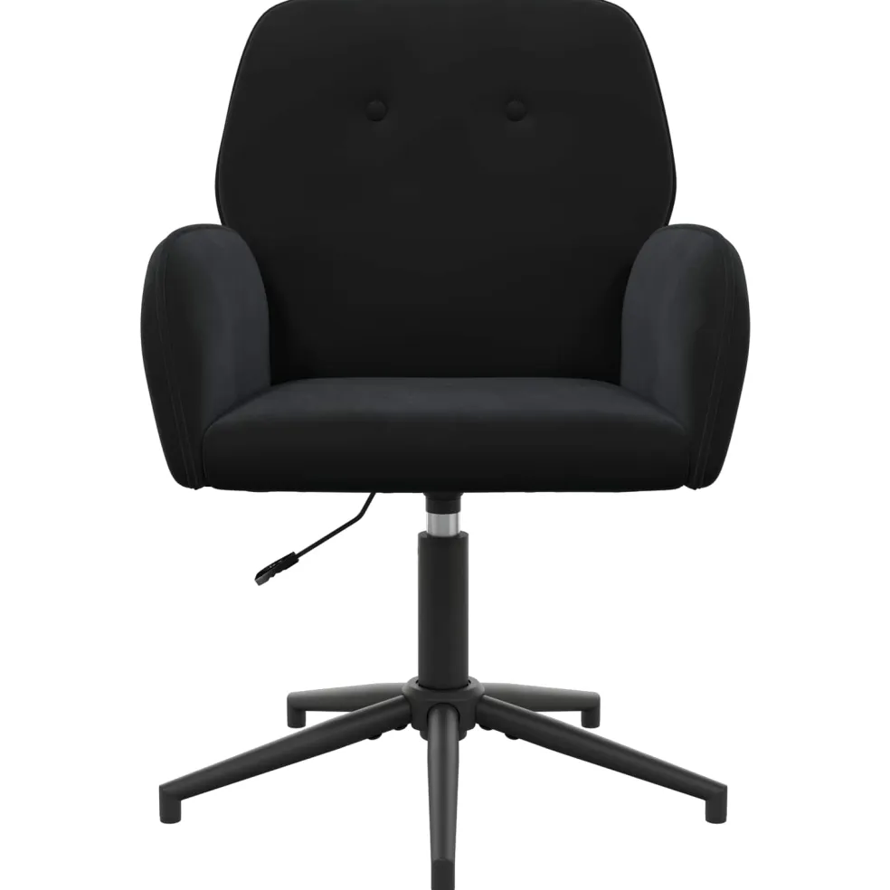 vidaXL Draaiende Bureaustoelen 2 st 54 x 55 x 90 cm Zwart fluweel