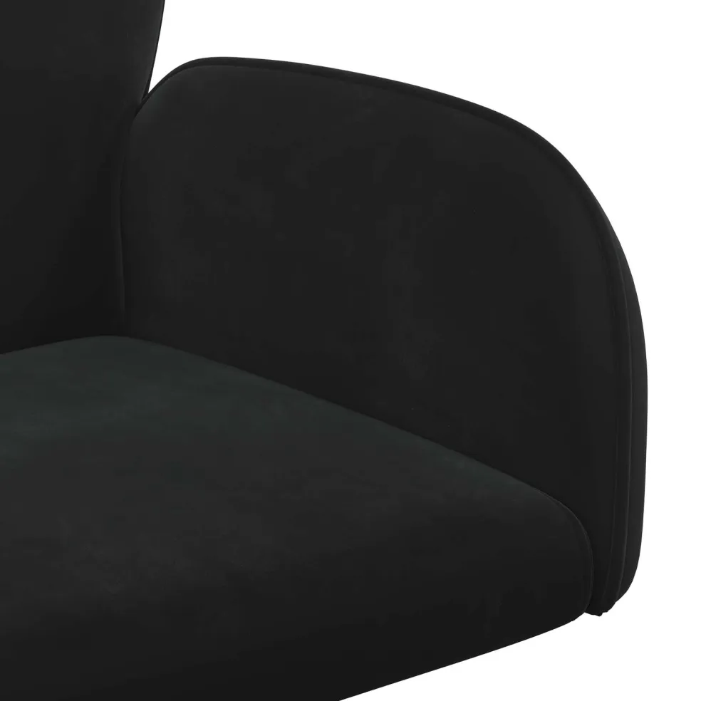 vidaXL Draaiende Bureaustoelen 2 st 54 x 55 x 90 cm Zwart fluweel