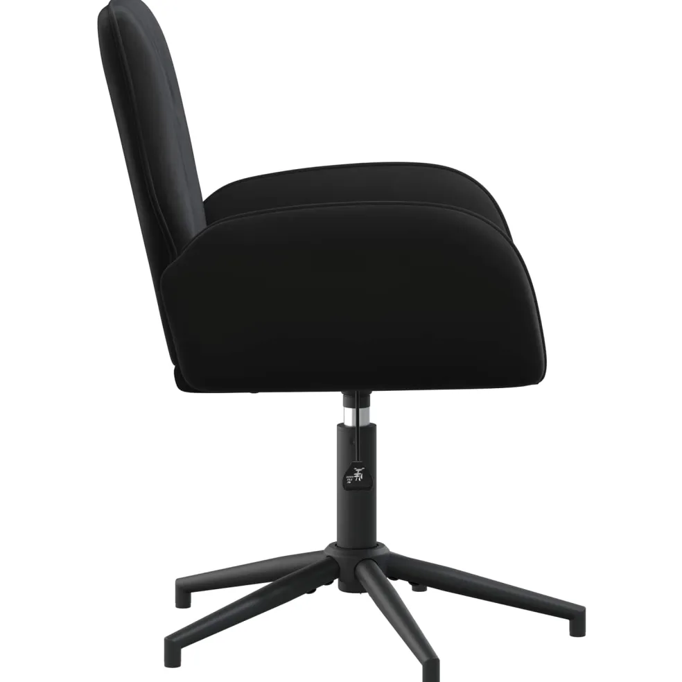 vidaXL Draaiende Bureaustoelen 2 st 54 x 55 x 90 cm Zwart fluweel