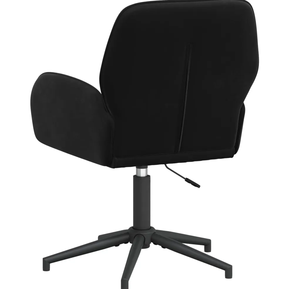 vidaXL Draaiende Bureaustoelen 2 st 54 x 55 x 90 cm Zwart fluweel