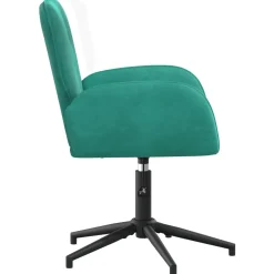 vidaXL Draaiende Bureaustoelen 2 st 54 x 55 x 90 cm Turquoise fluweel