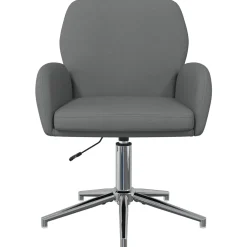 vidaXL Draaiende Bureaustoelen 2 st 54 x 58 x 90 cm Donkergrijs Stof