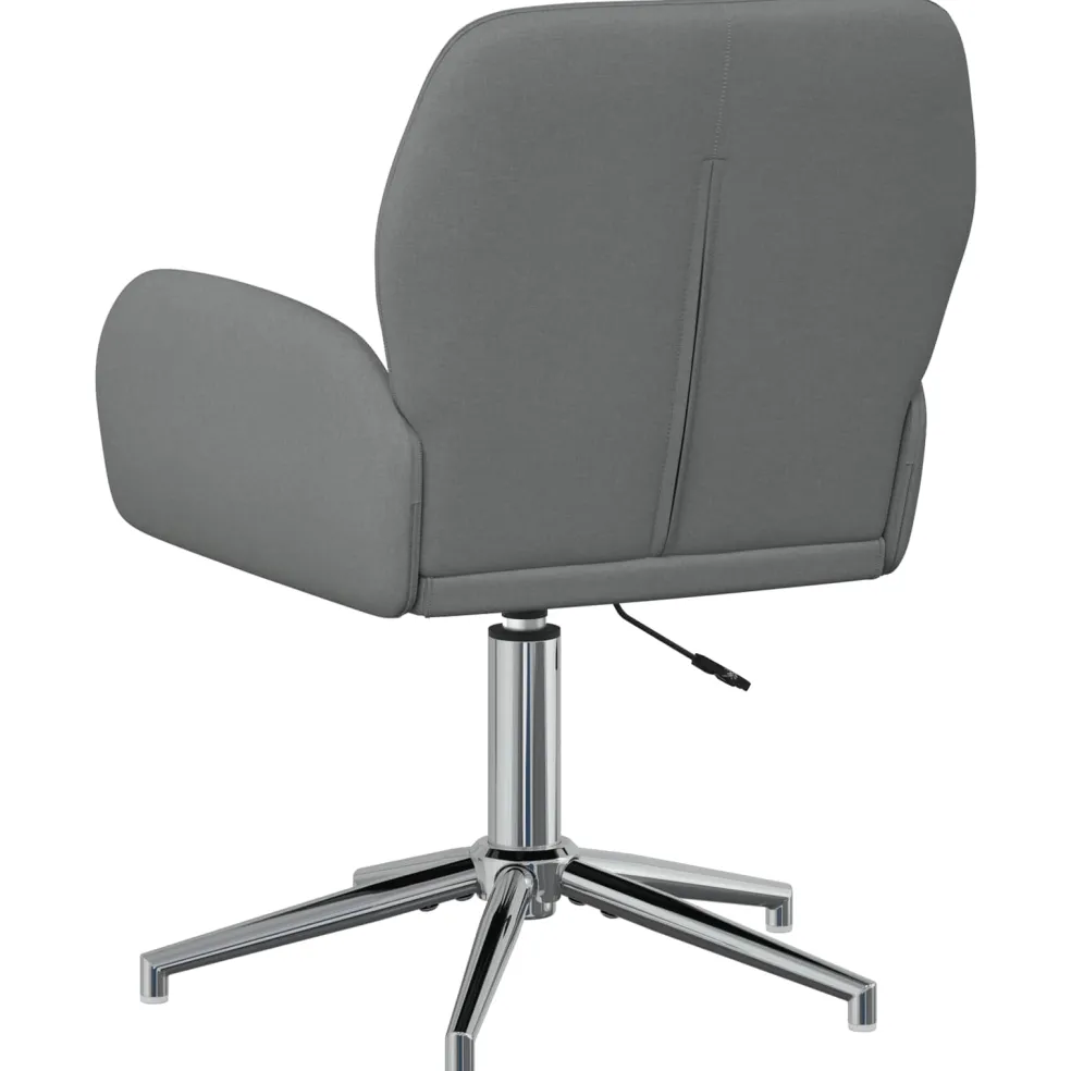 vidaXL Draaiende Bureaustoelen 2 st 54 x 58 x 90 cm Donkergrijs Stof