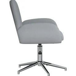 vidaXL Draaiende Bureaustoelen 2 st 54 x 58 x 90 cm Lichtgrijs Stof