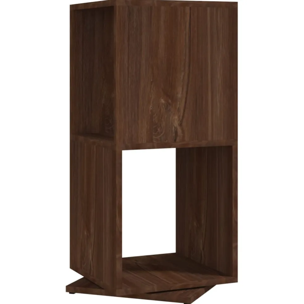 vidaXL Draaikast 34,5x34,5x75,5 cm spaanplaat bruin eikenkleur