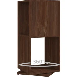 vidaXL Draaikast 34,5x34,5x75,5 cm spaanplaat bruin eikenkleur