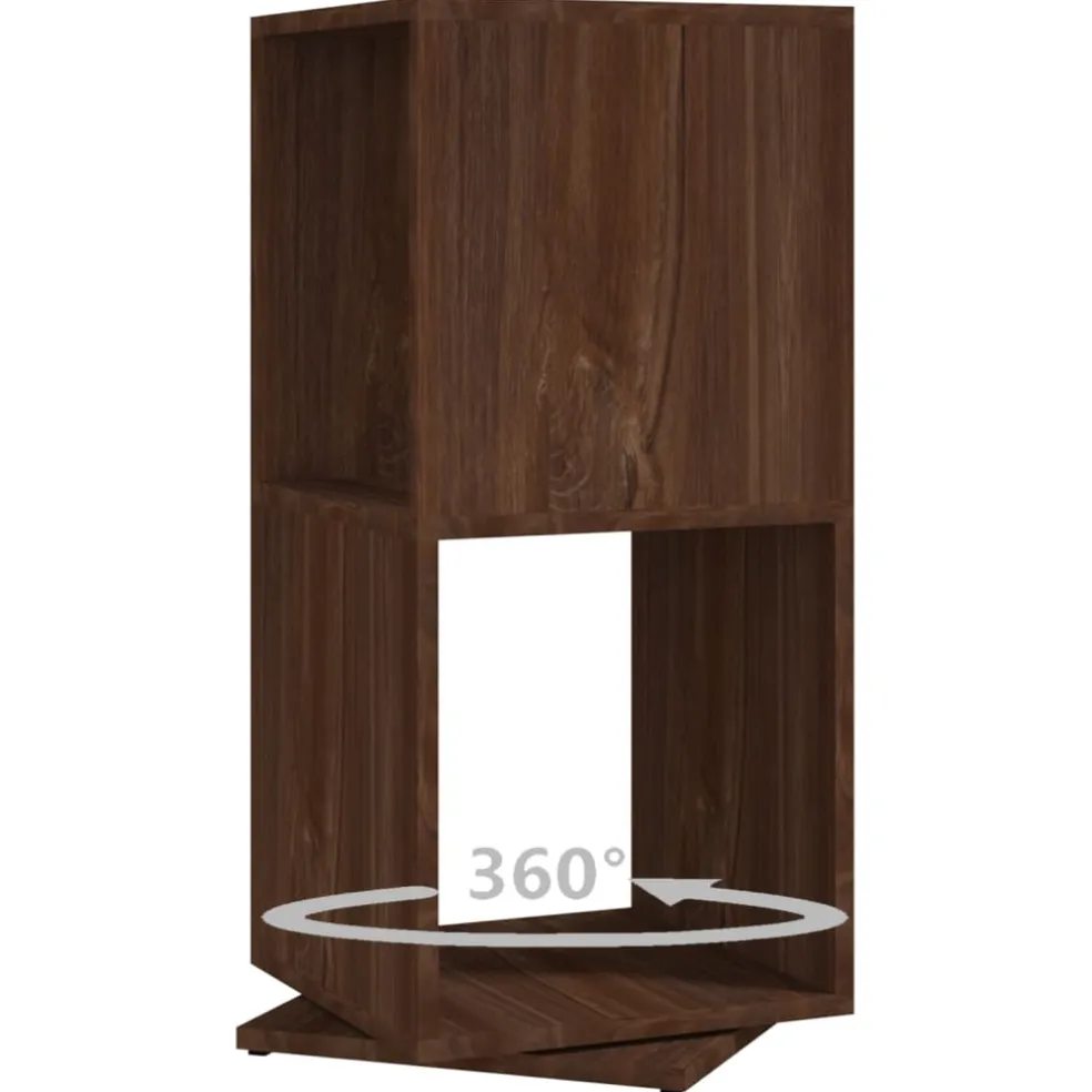vidaXL Draaikast 34,5x34,5x75,5 cm spaanplaat bruin eikenkleur