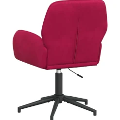 vidaXL Draaischrijfstoel 54 x 55 x 90 cm Wijnrood fluweel