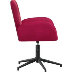 vidaXL Draaischrijfstoel 54 x 55 x 90 cm Wijnrood fluweel
