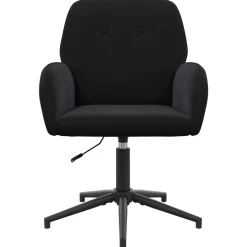 vidaXL Draaischrijfstoel 54 x 55 x 90 cm Zwart fluweel