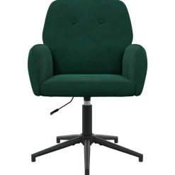 vidaXL Draaischrijfstoel 54 x 55 x 90 cm Donkergroen fluweel