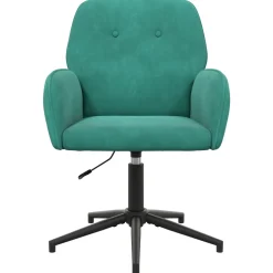 vidaXL Draaischrijfstoel 54 x 55 x 90 cm Turquoise fluweel