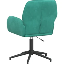 vidaXL Draaischrijfstoel 54 x 55 x 90 cm Turquoise fluweel