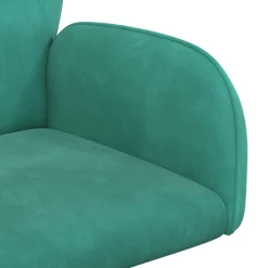 vidaXL Draaischrijfstoel 54 x 55 x 90 cm Turquoise fluweel