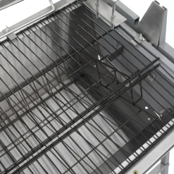 vidaXL Draaispit barbecue ijzer en roestvrij staal