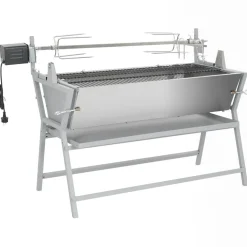 vidaXL Draaispit barbecue ijzer en roestvrij staal