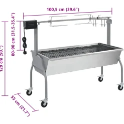vidaXL Draaispit barbecue met elektrische motor
