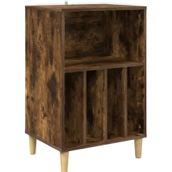 vidaXL Draaitafelstand Gerookt eiken 47 x 39,5 x 74,5 cm Bewerkt hout
