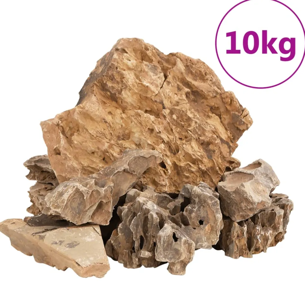 vidaXL Drakenstenen 10 kg 5-30 cm bruin