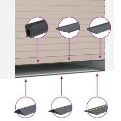 vidaXL Drempelprofiel voor garagedeur Zwart 75 x 12 mm 1 m EPDM-rubber