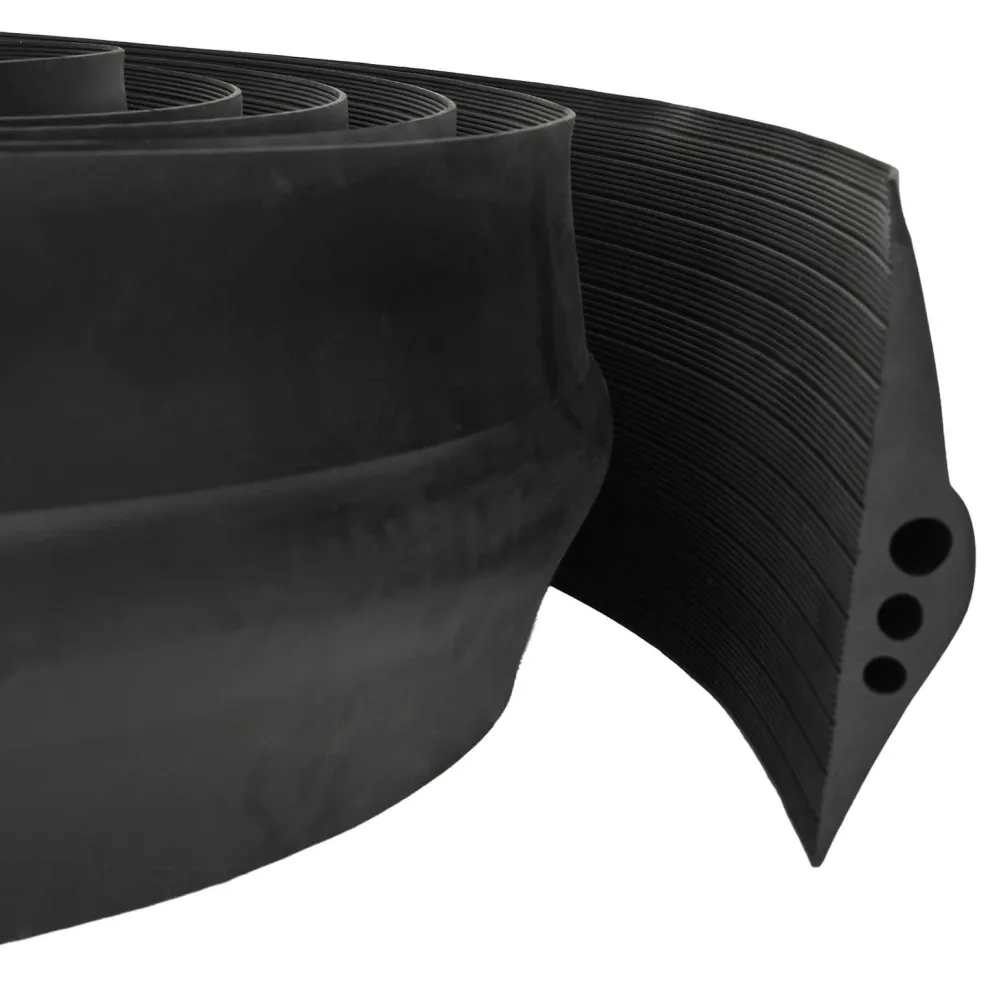 vidaXL Drempelprofiel voor garagedeur Zwart 74 x 20 mm 1 m EPDM-rubber