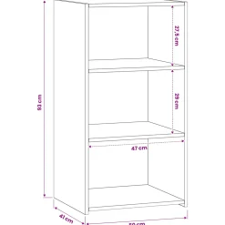vidaXL Dressoir Artisanaal eiken 50 x 41 x 93 cm Bewerkt hout