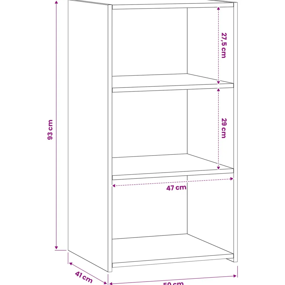 vidaXL Dressoir Artisanaal eiken 50 x 41 x 93 cm Bewerkt hout