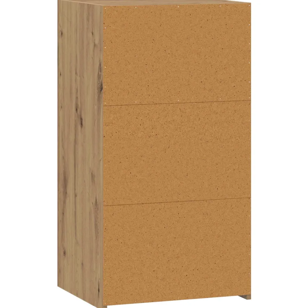 vidaXL Dressoir Artisanaal eiken 50 x 41 x 93 cm Bewerkt hout