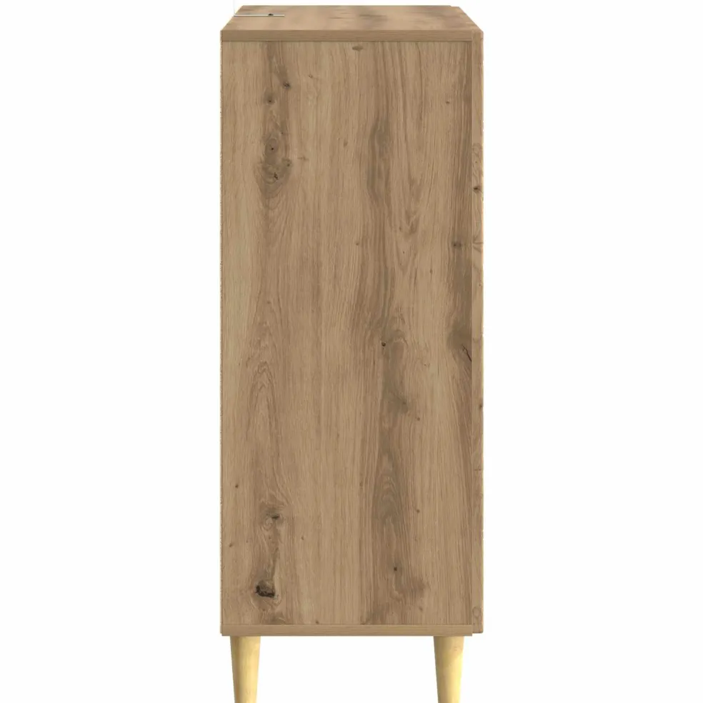 vidaXL Dressoir Artisanaal eiken 33 x 34,5 x 90 cm Bewerkt hout