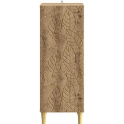 vidaXL Dressoir Artisanaal eiken 33 x 34,5 x 90 cm Bewerkt hout