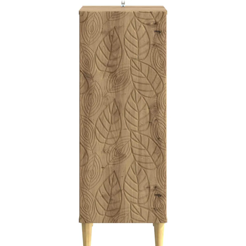 vidaXL Dressoir Artisanaal eiken 33 x 34,5 x 90 cm Bewerkt hout