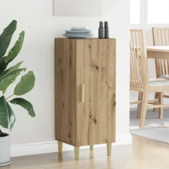 vidaXL Dressoir Artisan Eiken 34,5 x 34 x 90 cm Bewerkt hout