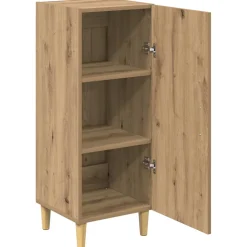 vidaXL Dressoir Artisan Eiken 34,5 x 34 x 90 cm Bewerkt hout