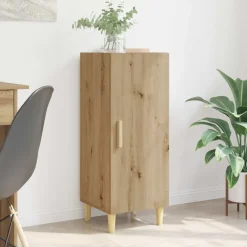 vidaXL Dressoir Artisan Eiken 34,5 x 34 x 90 cm Bewerkt hout