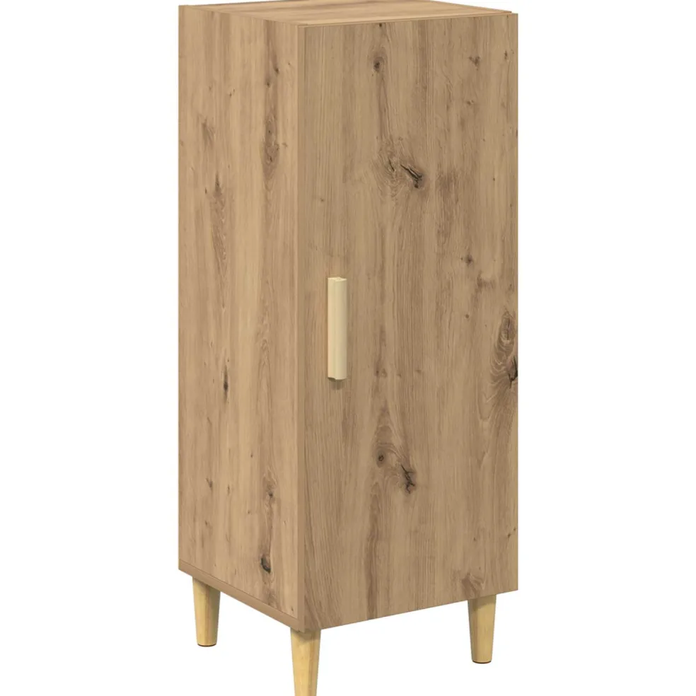 vidaXL Dressoir Artisan Eiken 34,5 x 34 x 90 cm Bewerkt hout