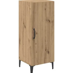vidaXL Dressoir Artisan Eiken 34,5 x 34 x 90 cm Bewerkt hout
