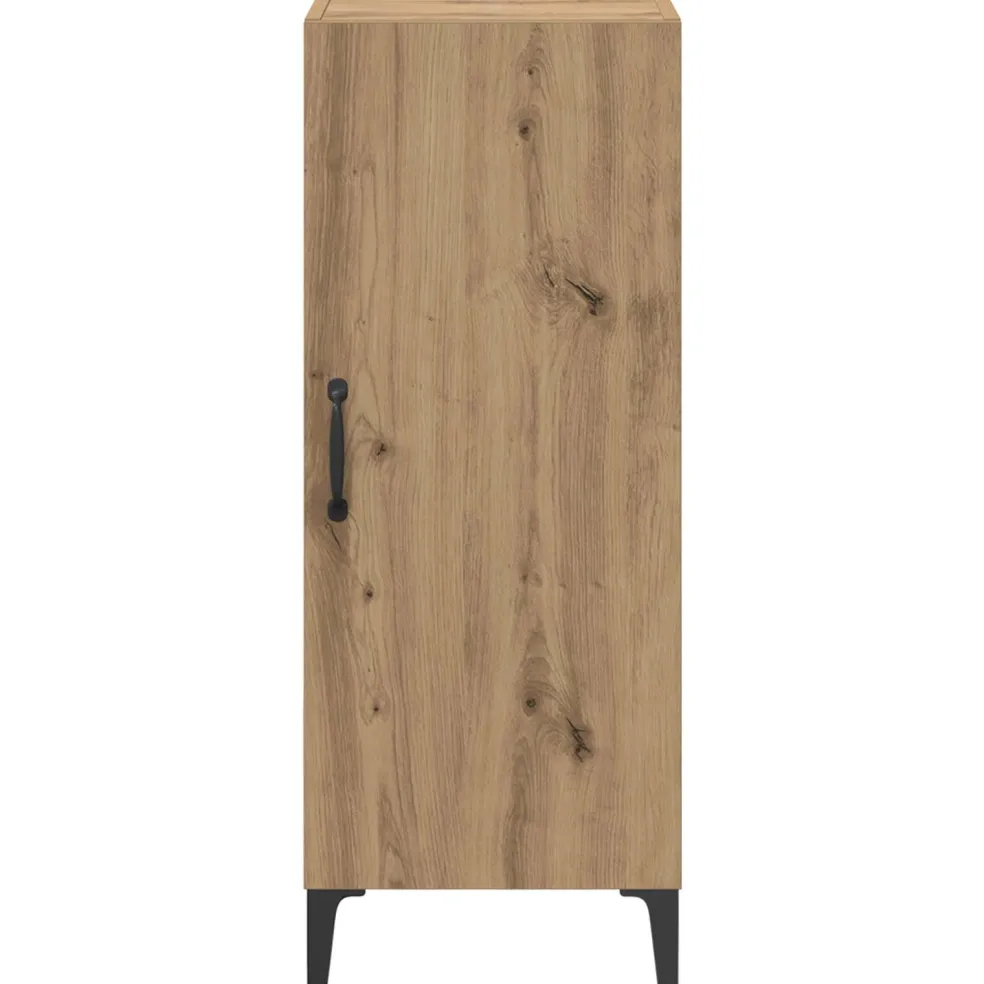 vidaXL Dressoir Artisan Eiken 34,5 x 34 x 90 cm Bewerkt hout