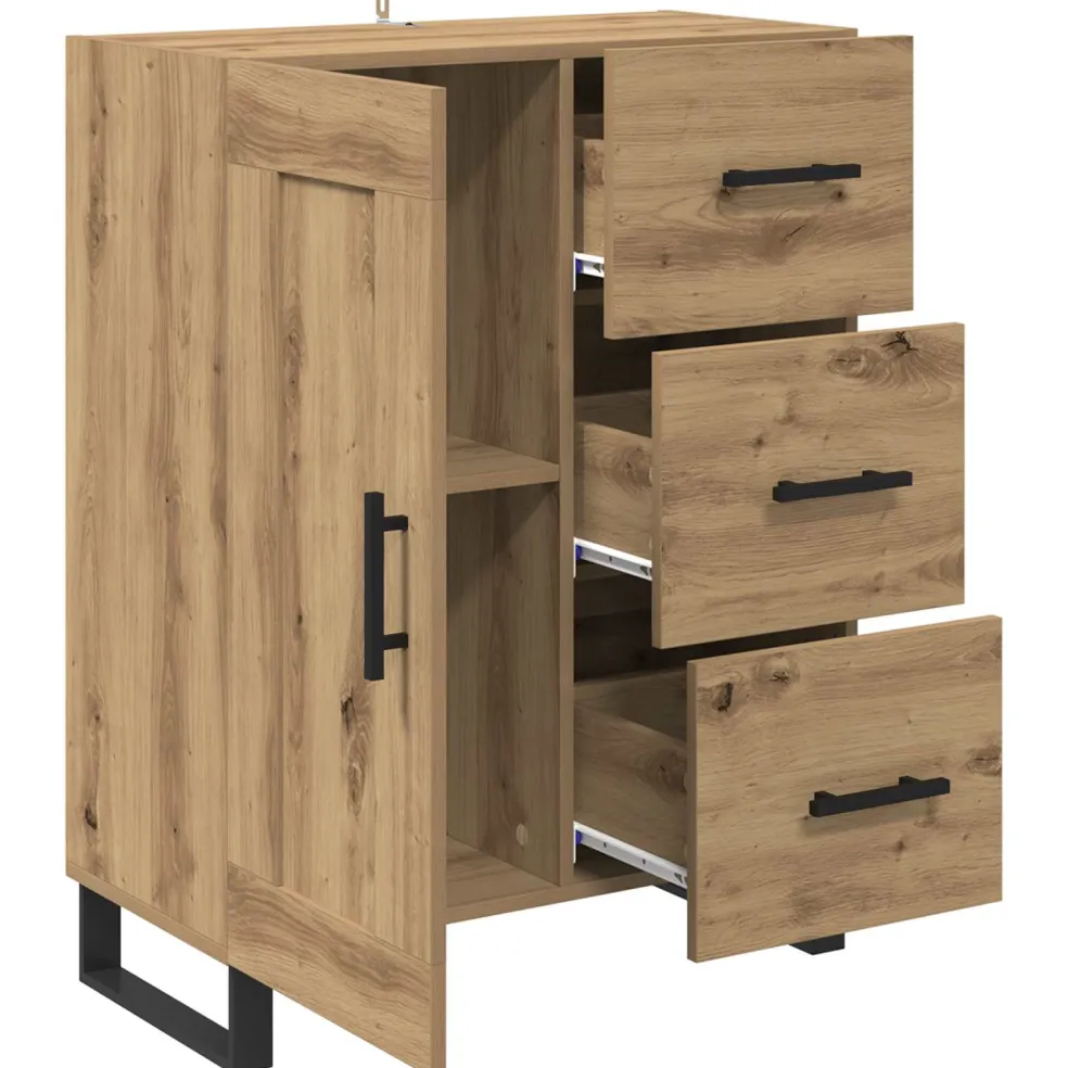 vidaXL Dressoir Artisan Eiken 69,5 x 34 x 90 cm