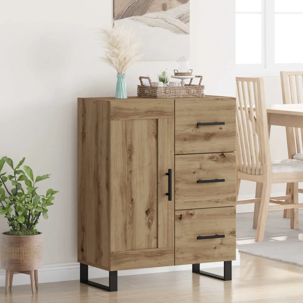 vidaXL Dressoir Artisan Eiken 69,5 x 34 x 90 cm
