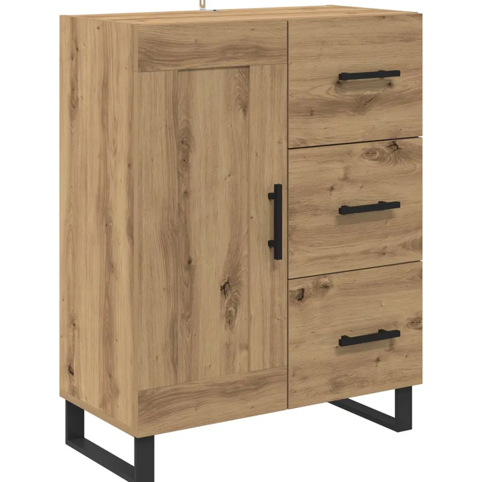 vidaXL Dressoir Artisan Eiken 69,5 x 34 x 90 cm