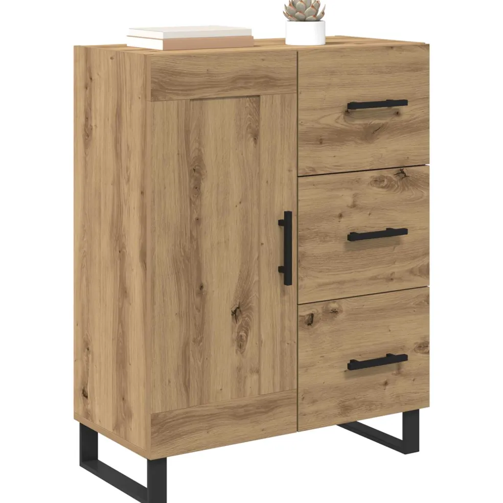 vidaXL Dressoir Artisan Eiken 69,5 x 34 x 90 cm