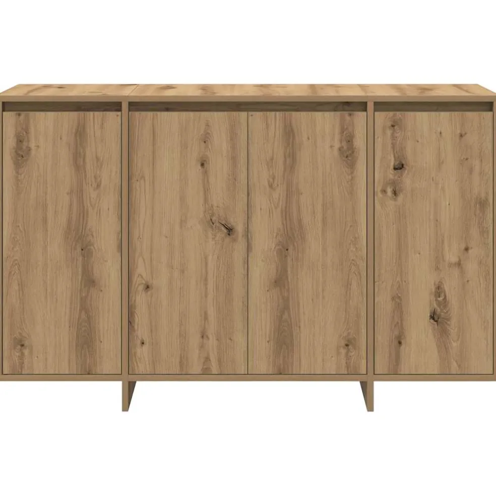 vidaXL Dressoir Artisan Eiken 120 x 41 x 75 cm Bewerkt hout
