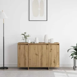 vidaXL Dressoir Artisan Eiken 120 x 41 x 75 cm Bewerkt hout