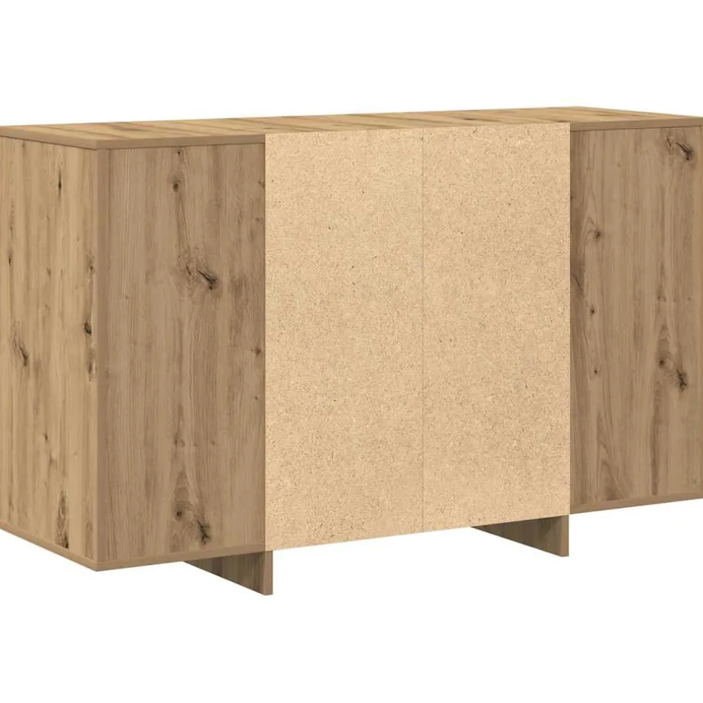 vidaXL Dressoir Artisan Eiken 120 x 41 x 75 cm Bewerkt hout