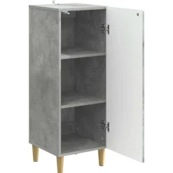 vidaXL Dressoir Betongrijs 33 x 34,5 x 90 cm Bewerkt hout