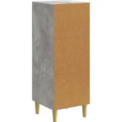 vidaXL Dressoir Betongrijs 33 x 34,5 x 90 cm Bewerkt hout
