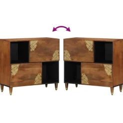 vidaXL Dressoir Bruin 80 x 33 x 75 cm Massief Mango Hout