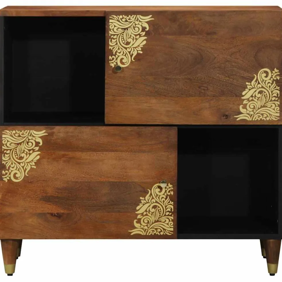 vidaXL Dressoir Bruin 80 x 33 x 75 cm Massief Mango Hout
